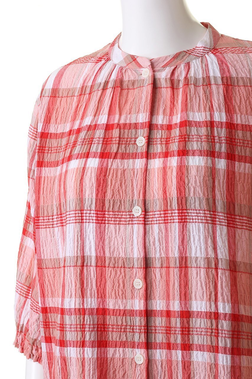 【キッドブルー/KID BLUE】の24シャーリングチェックパジャマ 人気、トレンドファッション・服の通販 founy(ファニー) 　ファッション　Fashion　レディースファッション　Fashion for Women　おすすめ　Recommended / Our Picks　サマー　Summer, Summer Style　シャーリング　Shirring, Ruched　チェック　Check, Plaid, Tartan　パジャマ　Pajamas, Sleepwear　リラックス　Relax, Relaxed Fit　other-5|ID: prp329100003965033 ipo3291000000032833885