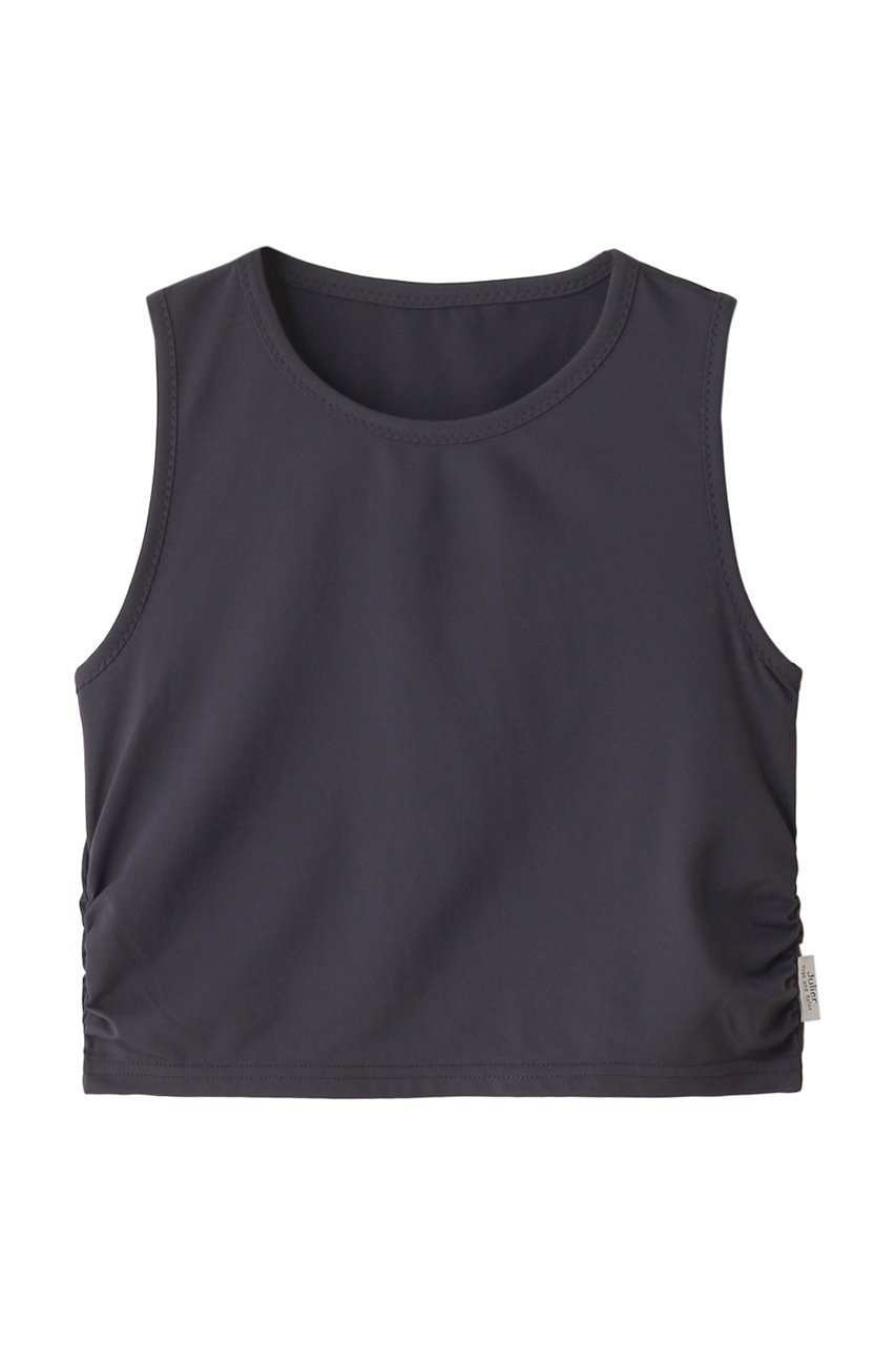 【ジュリエ/Julier】の【定番】Ecocoベア天竺ショートトップス インテリア・キッズ・メンズ・レディースファッション・服の通販 founy(ファニー) 　ファッション　Fashion　レディースファッション　WOMEN　トップス・カットソー　Tops/Tshirt　スポーツウェア　Sportswear　スポーツ トップス　Sports Tops　ギャザー　Gather　コンパクト　Compact　ストレッチ　Stretch　スポーツ　Sports　ヨガ　Yoga　ワーク　Work　再入荷　Restock/Back In Stock/Re Arrival　定番　Standard　旅行　Travel　チャコールグレー|ID: prp329100003965057 ipo3291000000032363562
