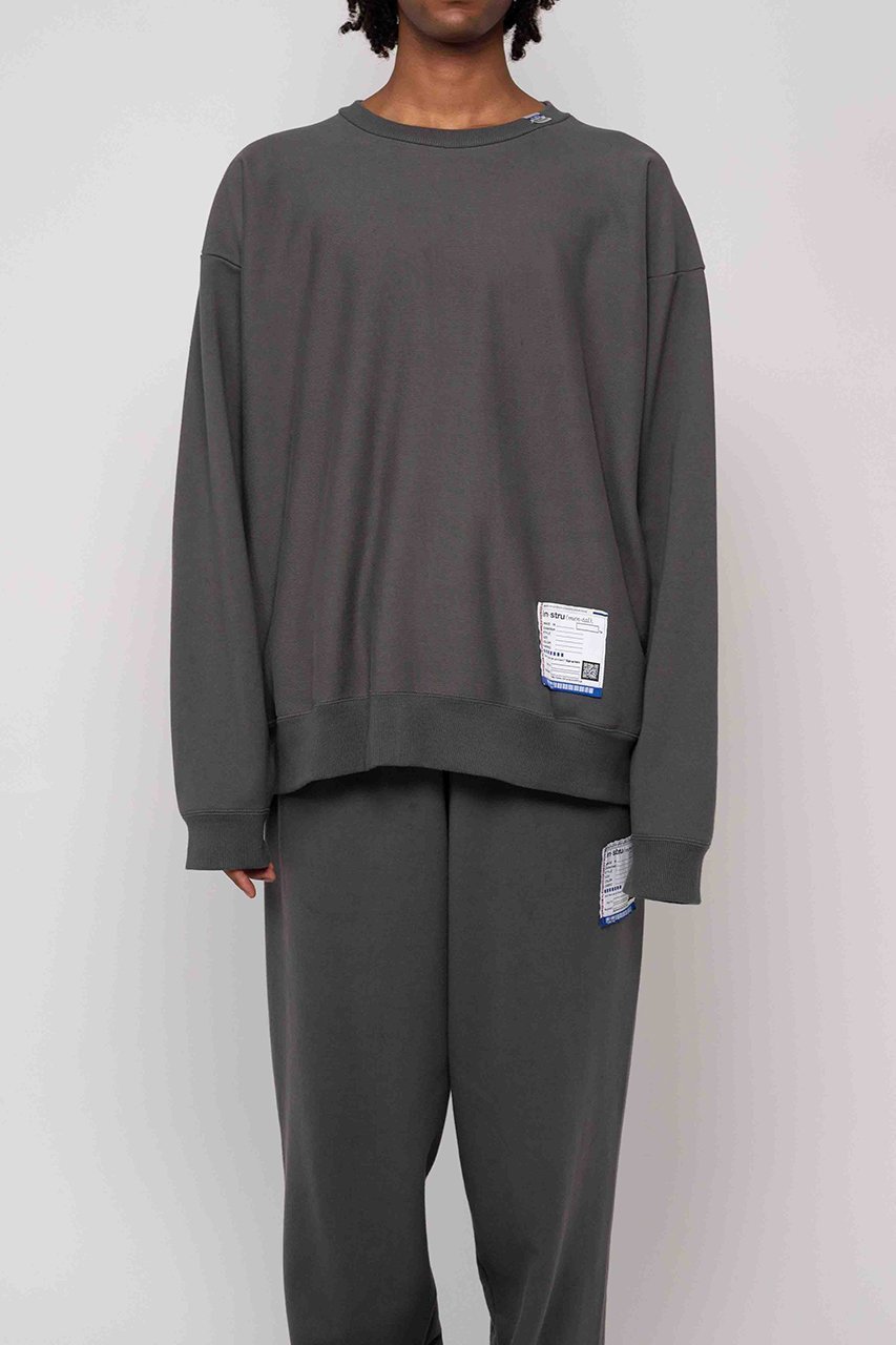 【メゾン ミハラヤスヒロ/Maison MIHARA YASUHIRO / MEN】の【MEN】【in-stru(men-tal).】フレンチ テリー クルーネック プルオーバー 人気、トレンドファッション・服の通販 founy(ファニー) 　ファッション　Fashion　メンズファッション　Fashion for Men　トップス・カットソー　Cut & Sew Tops　メンズシャツ　Shirts　シンプル　Simple, Minimal　スリム　Slim, Slim Fit　スリーブ　Sleeve, Long Sleeve / Short Sleeve　フレンチ　French, French Style　ボトム　Bottoms, Lower Wear　ロング　Long, Long-Length　ワイド　Wide, Wide Fit　軽量　Lightweight, Ultra Light　other-6|ID: prp329100003966134 ipo3291000000032935377