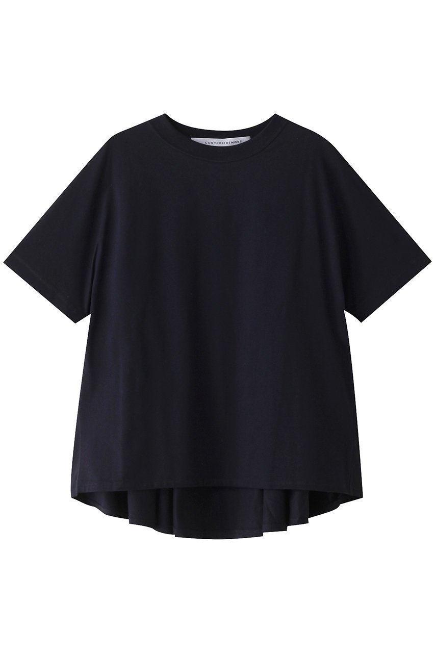 【マルティニーク/martinique】の【COGTHEBIGSMOKE】ABIGAL TOP インテリア・キッズ・メンズ・レディースファッション・服の通販 founy(ファウニー) 　ファッション　Fashion　レディースファッション　Fashion for Women　トップス・カットソー　Cut & Sew Tops　シャツ・ブラウス・オフィスカジュアル　Elegant Blouses & Button-Ups　ロングTシャツ・Tシャツ　Longline T-Shirts & Tees　カットソー・ベーシックTシャツ　Cut-and-Sewn Tops / Stretch Tees & Basics　なめらか　Smooth, Silky Texture　ショート　Short, Short Length　スリーブ　Sleeve, Long Sleeve / Short Sleeve　フレア　Flare, Flared　半袖　Short Sleeve, Half Sleeve　ネイビー|ID: prp329100003966145 ipo3291000000036986250