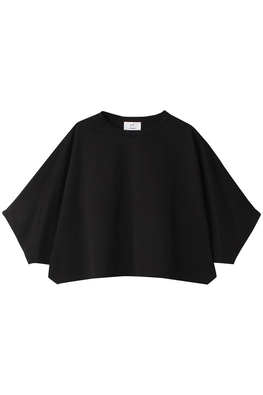 【プルミエ アロンディスモン/1er Arrondissement】のハイゲージポンチクロップドTシャツ インテリア・キッズ・メンズ・レディースファッション・服の通販 founy(ファニー) 　ファッション　Fashion　レディースファッション　Fashion for Women　トップス・カットソー　Cut & Sew Tops　シャツ・ブラウス・オフィスカジュアル　Elegant Blouses & Button-Ups　ロングTシャツ・Tシャツ　Longline T-Shirts & Tees　カットソー・ベーシックTシャツ　Cut-and-Sewn Tops / Stretch Tees & Basics　クロップド　Cropped, Short Length　ショート　Short, Short Length　シルケット　Silket, Silky Cotton　シンプル　Simple, Minimal　スリーブ　Sleeve, Long Sleeve / Short Sleeve　トレンド　Trend, Trending Now　ブラック|ID: prp329100003966157 ipo3291000000032934957