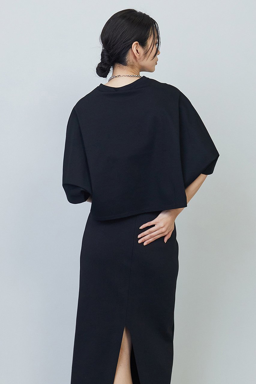 【プルミエ アロンディスモン/1er Arrondissement】のハイゲージポンチクロップドTシャツ 人気、トレンドファッション・服の通販 founy(ファニー) 　ファッション　Fashion　レディースファッション　Fashion for Women　トップス・カットソー　Cut & Sew Tops　シャツ・ブラウス・オフィスカジュアル　Elegant Blouses & Button-Ups　ロングTシャツ・Tシャツ　Longline T-Shirts & Tees　カットソー・ベーシックTシャツ　Cut-and-Sewn Tops / Stretch Tees & Basics　クロップド　Cropped, Short Length　ショート　Short, Short Length　シルケット　Silket, Silky Cotton　シンプル　Simple, Minimal　スリーブ　Sleeve, Long Sleeve / Short Sleeve　トレンド　Trend, Trending Now　other-7|ID: prp329100003966157 ipo3291000000036666654