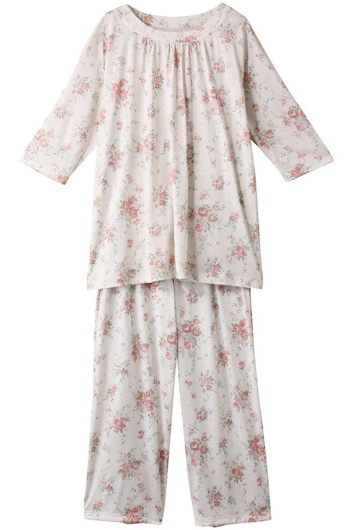【キッドブルー/KID BLUE】の24シルクブラッサムPtパジャマ インテリア・キッズ・メンズ・レディースファッション・服の通販 founy(ファニー) https://founy.com/ ファッション Fashion レディースファッション Fashion for Women なめらか Smooth, Silky Texture シルク Silk, 100% Silk パジャマ Pajamas, Sleepwear プリント Print, Printed Pattern |ID: prp329100003966178 ipo3291000000032841950