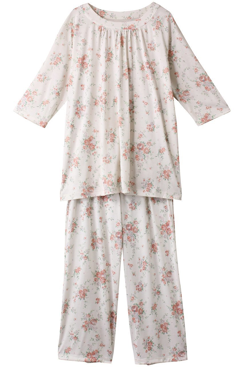 【キッドブルー/KID BLUE】の24シルクブラッサムPtパジャマ 人気、トレンドファッション・服の通販 founy(ファニー) 　ファッション　Fashion　レディースファッション　Fashion for Women　トップス・カットソー　Cut & Sew Tops　なめらか　Smooth, Silky Texture　シルク　Silk, 100% Silk　パジャマ　Pajamas, Sleepwear　プリント　Print, Printed Pattern　再入荷　Restock / Back in Stock　 other-1|ID: prp329100003966178 ipo3291000000034756756