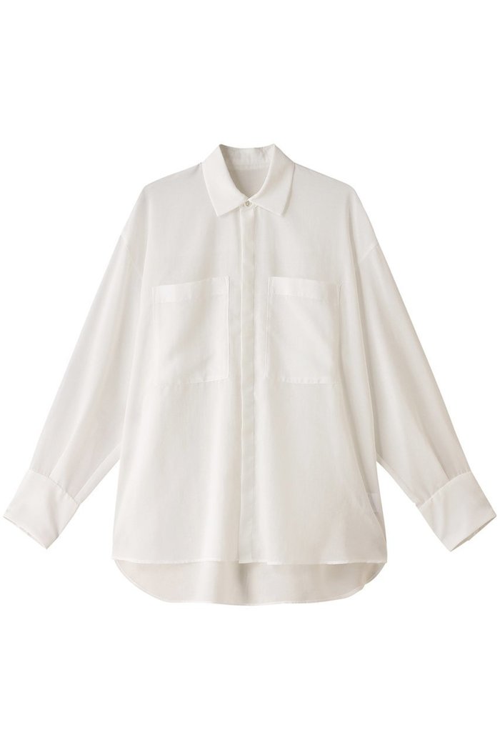 【エリオポール/heliopole】のシアーシャツ インテリア・キッズ・メンズ・レディースファッション・服の通販 founy(ファニー) https://founy.com/ ファッション Fashion レディースファッション Fashion for Women トップス・カットソー Cut & Sew Tops シャツ・ブラウス・オフィスカジュアル Elegant Blouses & Button-Ups シアー Sheer, See-Through スリーブ Sleeve, Long Sleeve / Short Sleeve ドレープ Drape, Draping Fabric ポケット Pocket, Pocket Detail ロング Long, Long-Length エレガント 上品 Elegant 今季 This Season, Current Season |ID: prp329100003967356 ipo3291000000032909858
