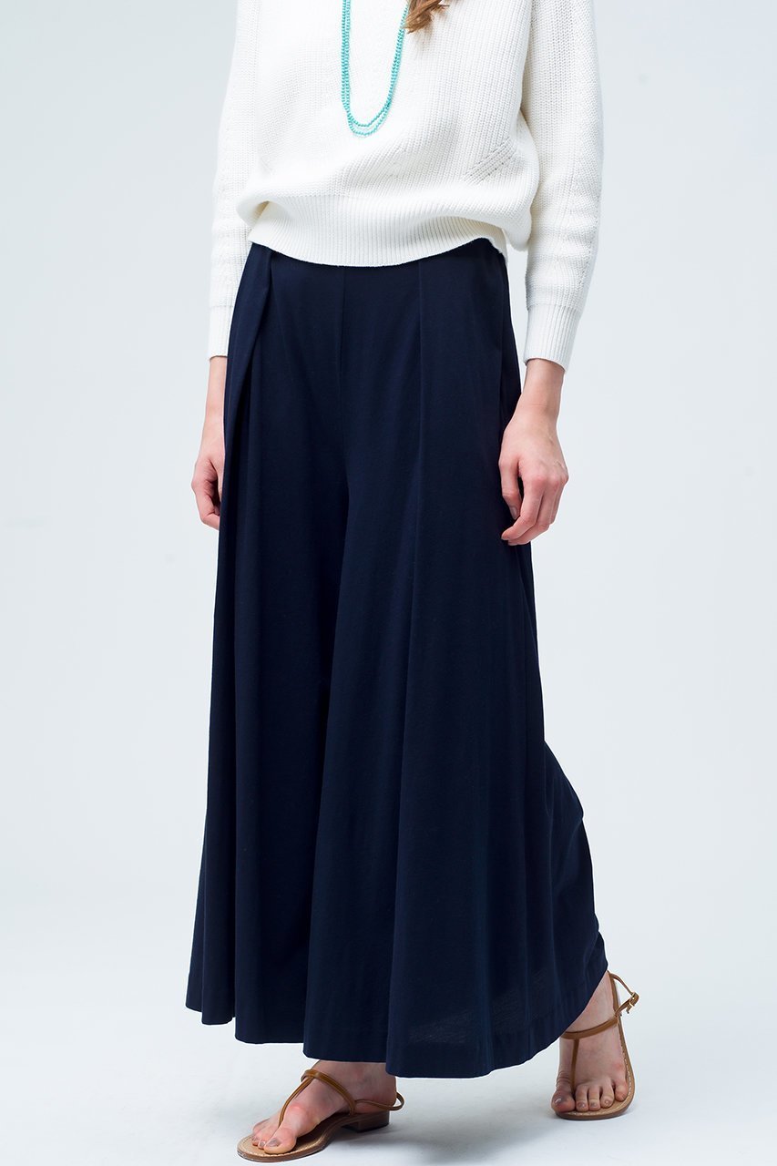【デミーリー/DEMYLEE】のCHANTEL ジャージーピマコットン プルオンパンツ 人気、トレンドファッション・服の通販 founy(ファニー) 　ファッション　Fashion　レディースファッション　Fashion for Women　パンツ　Pants & Trousers　エレガント 上品　Elegant　ギャザー　Gathered, Ruffled　シンプル　Simple, Minimal　フレア　Flare, Flared　フロント　Front, Front Design　プリーツ　Pleats, Pleated　再入荷　Restock / Back in Stock　定番　Standard, Basic Item　other-6|ID: prp329100003969685 ipo3291000000032731350