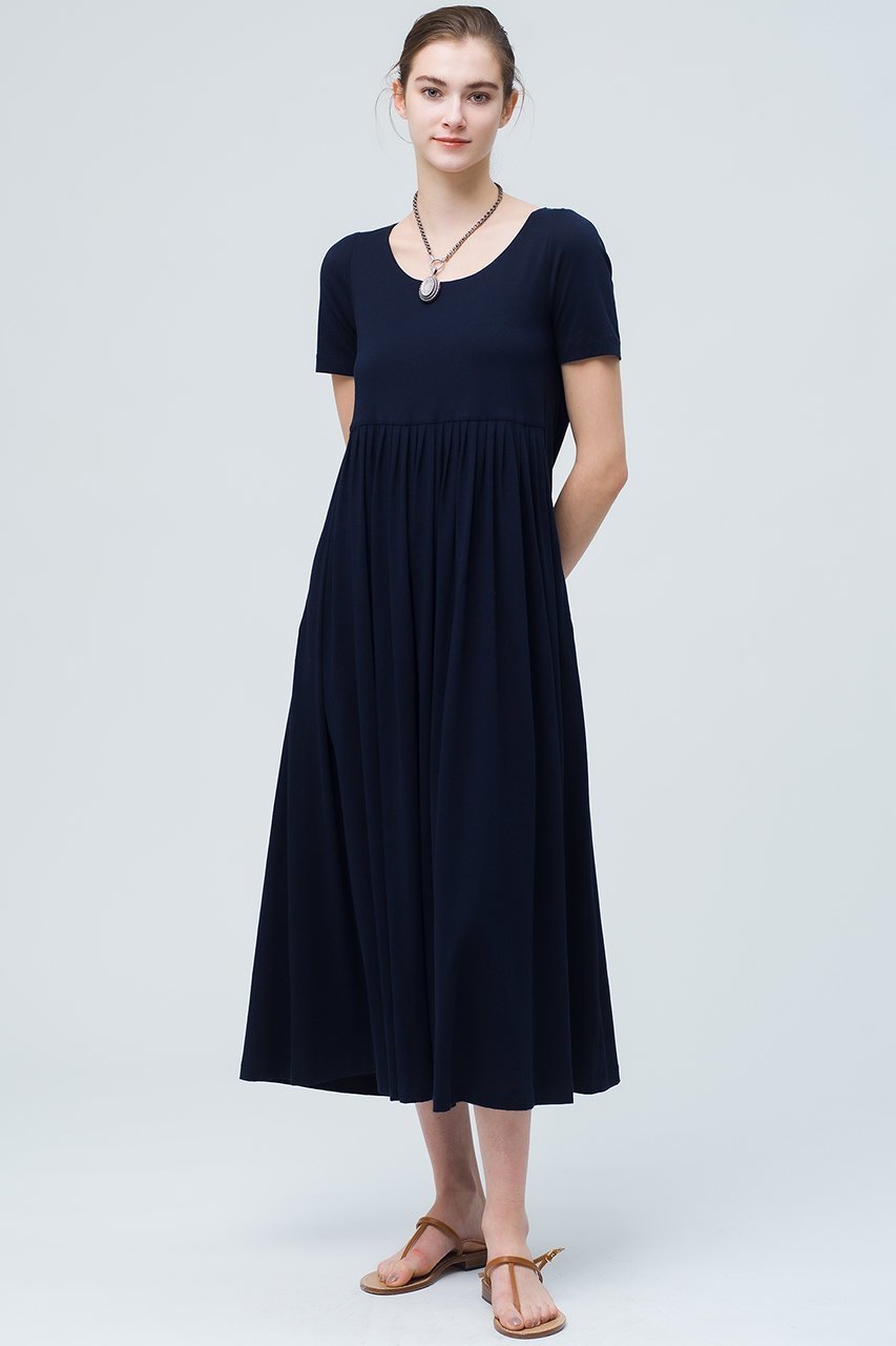 【デミーリー/DEMYLEE】のELOISE ジャージーピマコットンドレス 人気、トレンドファッション・服の通販 founy(ファニー) 　ファッション　Fashion　レディースファッション　Fashion for Women　ワンピース　Dresses　フォーマル・パーティードレス・結婚式用ドレス　Elegant & Casual Dresses　チュニック　Tunic Tops & Dresses　ギャザー　Gathered, Ruffled　シンプル　Simple, Minimal　チュニック　Tunic, Long Top　フェミニン　Feminine, Girly　プリーツ　Pleats, Pleated　半袖　Short Sleeve, Half Sleeve　定番　Standard, Basic Item　other-6|ID: prp329100003969686 ipo3291000000032893623