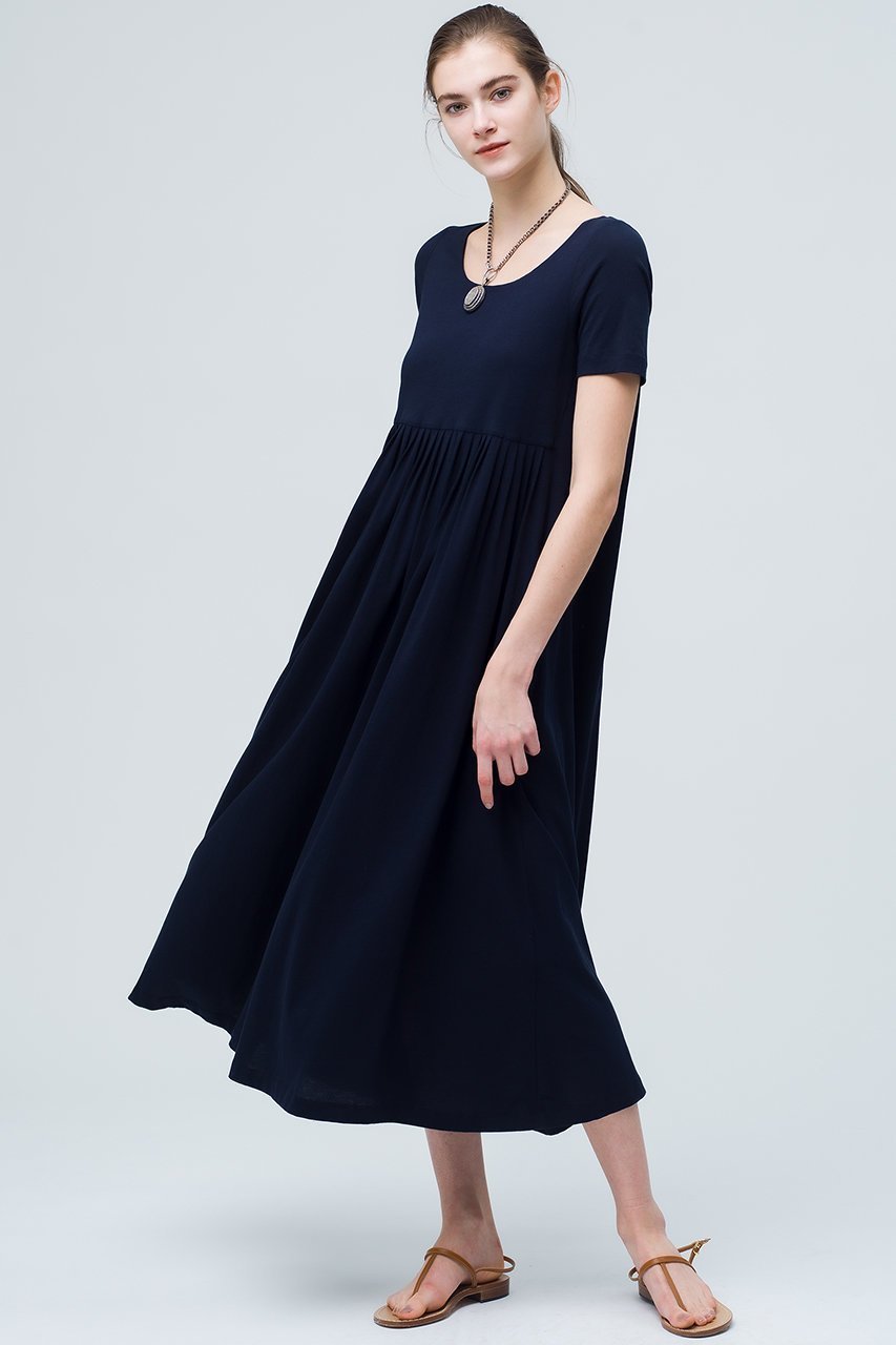 【デミーリー/DEMYLEE】のELOISE ジャージーピマコットンドレス 人気、トレンドファッション・服の通販 founy(ファニー) 　ファッション　Fashion　レディースファッション　Fashion for Women　ワンピース　Dresses　フォーマル・パーティードレス・結婚式用ドレス　Elegant & Casual Dresses　チュニック　Tunic Tops & Dresses　ギャザー　Gathered, Ruffled　シンプル　Simple, Minimal　チュニック　Tunic, Long Top　フェミニン　Feminine, Girly　プリーツ　Pleats, Pleated　半袖　Short Sleeve, Half Sleeve　定番　Standard, Basic Item　other-8|ID: prp329100003969686 ipo3291000000032893631