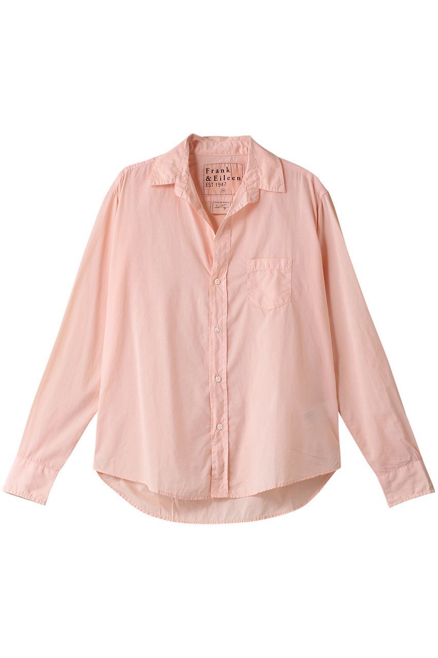 【フランク&アイリーン/Frank&Eileen】のEILEEN イタリアンライトポプリン カラーシャツ インテリア・キッズ・メンズ・レディースファッション・服の通販 founy(ファニー) 　ファッション　Fashion　レディースファッション　Fashion for Women　トップス・カットソー　Cut & Sew Tops　シャツ・ブラウス・オフィスカジュアル　Elegant Blouses & Button-Ups　スリーブ　Sleeve, Long Sleeve / Short Sleeve　ボトム　Bottoms, Lower Wear　ポケット　Pocket, Pocket Detail　ロング　Long, Long-Length　夏　Summer　春　Spring　S/S・春夏　SS, Spring/Summer, Warm Season　ライトオレンジ|ID: prp329100003969701 ipo3291000000036723815