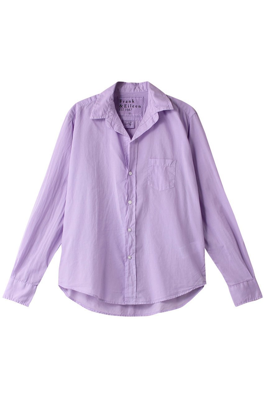 【フランク&アイリーン/Frank&Eileen】のEILEEN イタリアンライトポプリン カラーシャツ インテリア・キッズ・メンズ・レディースファッション・服の通販 founy(ファニー) 　ファッション　Fashion　レディースファッション　Fashion for Women　トップス・カットソー　Cut & Sew Tops　シャツ・ブラウス・オフィスカジュアル　Elegant Blouses & Button-Ups　スリーブ　Sleeve, Long Sleeve / Short Sleeve　ボトム　Bottoms, Lower Wear　ポケット　Pocket, Pocket Detail　ロング　Long, Long-Length　夏　Summer　春　Spring　S/S・春夏　SS, Spring/Summer, Warm Season　ライトパープル|ID: prp329100003969701 ipo3291000000036723818