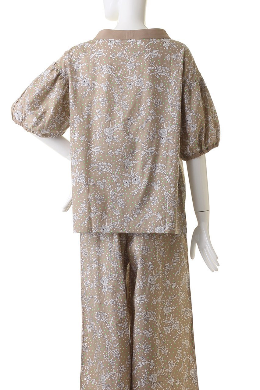 【キッドブルー/KID BLUE】の24LIBERTYプリントトップ 人気、トレンドファッション・服の通販 founy(ファニー) 　ファッション　Fashion　レディースファッション　Fashion for Women　ギャザー　Gathered, Ruffled　スリーブ　Sleeve, Long Sleeve / Short Sleeve　ハーフ　Half, Half-Length　パジャマ　Pajamas, Sleepwear　フェミニン　Feminine, Girly　プリント　Print, Printed Pattern　人気　Popular, Best Seller　other-4|ID: prp329100003969711 ipo3291000000032842143
