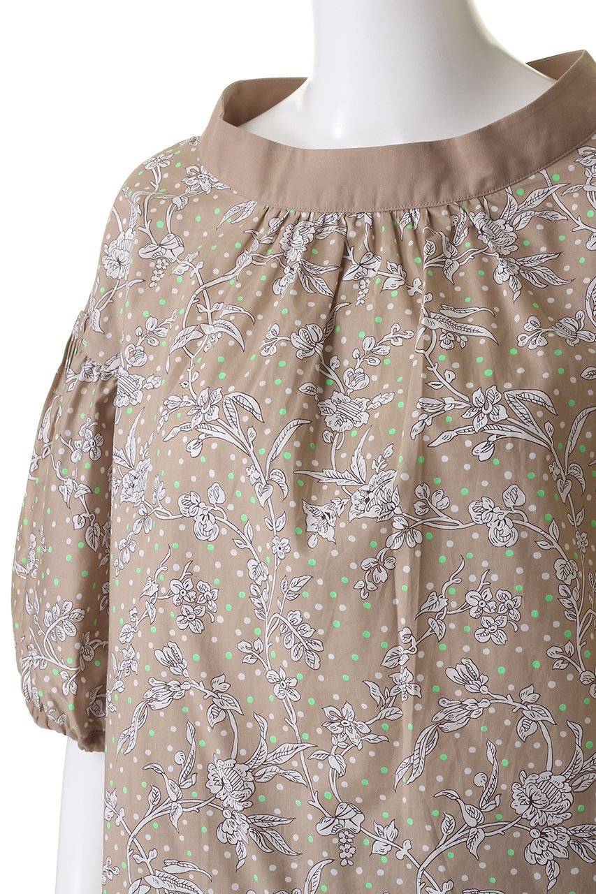 【キッドブルー/KID BLUE】の24LIBERTYプリントトップ 人気、トレンドファッション・服の通販 founy(ファニー) 　ファッション　Fashion　レディースファッション　Fashion for Women　ギャザー　Gathered, Ruffled　スリーブ　Sleeve, Long Sleeve / Short Sleeve　ハーフ　Half, Half-Length　パジャマ　Pajamas, Sleepwear　フェミニン　Feminine, Girly　プリント　Print, Printed Pattern　人気　Popular, Best Seller　other-5|ID: prp329100003969711 ipo3291000000032842148