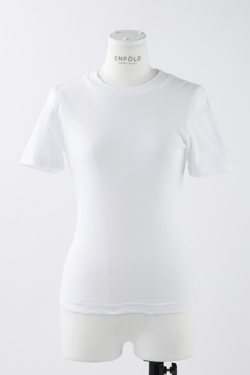 【エンフォルド/ENFOLD】のハイウェットフライス コンパクト Basic T/SH Tシャツ 人気、トレンドファッション・服の通販 founy(ファニー) 　ファッション　Fashion　レディースファッション　Fashion for Women　トップス・カットソー　Cut & Sew Tops　シャツ・ブラウス・オフィスカジュアル　Elegant Blouses & Button-Ups　ロングTシャツ・Tシャツ　Longline T-Shirts & Tees　カットソー・ベーシックTシャツ　Cut-and-Sewn Tops / Stretch Tees & Basics　インナー　Innerwear　コンパクト　Compact, Small Size　ショート　Short, Short Length　スリーブ　Sleeve, Long Sleeve / Short Sleeve　バランス　Balance, Style Balance　ベーシック　Basic, Essential　夏　Summer　 other-1|ID: prp329100003971309 ipo3291000000032932884