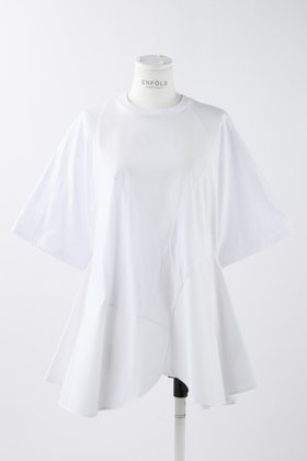【エンフォルド/ENFOLD】のソフト天竺 Petal hem T/SH Tシャツ 人気、トレンドファッション・服の通販 founy(ファニー) ファッション Fashion レディースファッション Fashion for Women トップス・カットソー Cut & Sew Tops シャツ・ブラウス・オフィスカジュアル Elegant Blouses & Button-Ups ロングTシャツ・Tシャツ Longline T-Shirts & Tees カットソー・ベーシックTシャツ Cut-and-Sewn Tops / Stretch Tees & Basics カットソー Cut and Sewn Top ショート Short, Short Length スリーブ Sleeve, Long Sleeve / Short Sleeve ドッキング Docking, Mixed Material ヘムライン Hemline, Bottom Cut 切替 Switching, Contrast Panel |ID:prp329100003971310