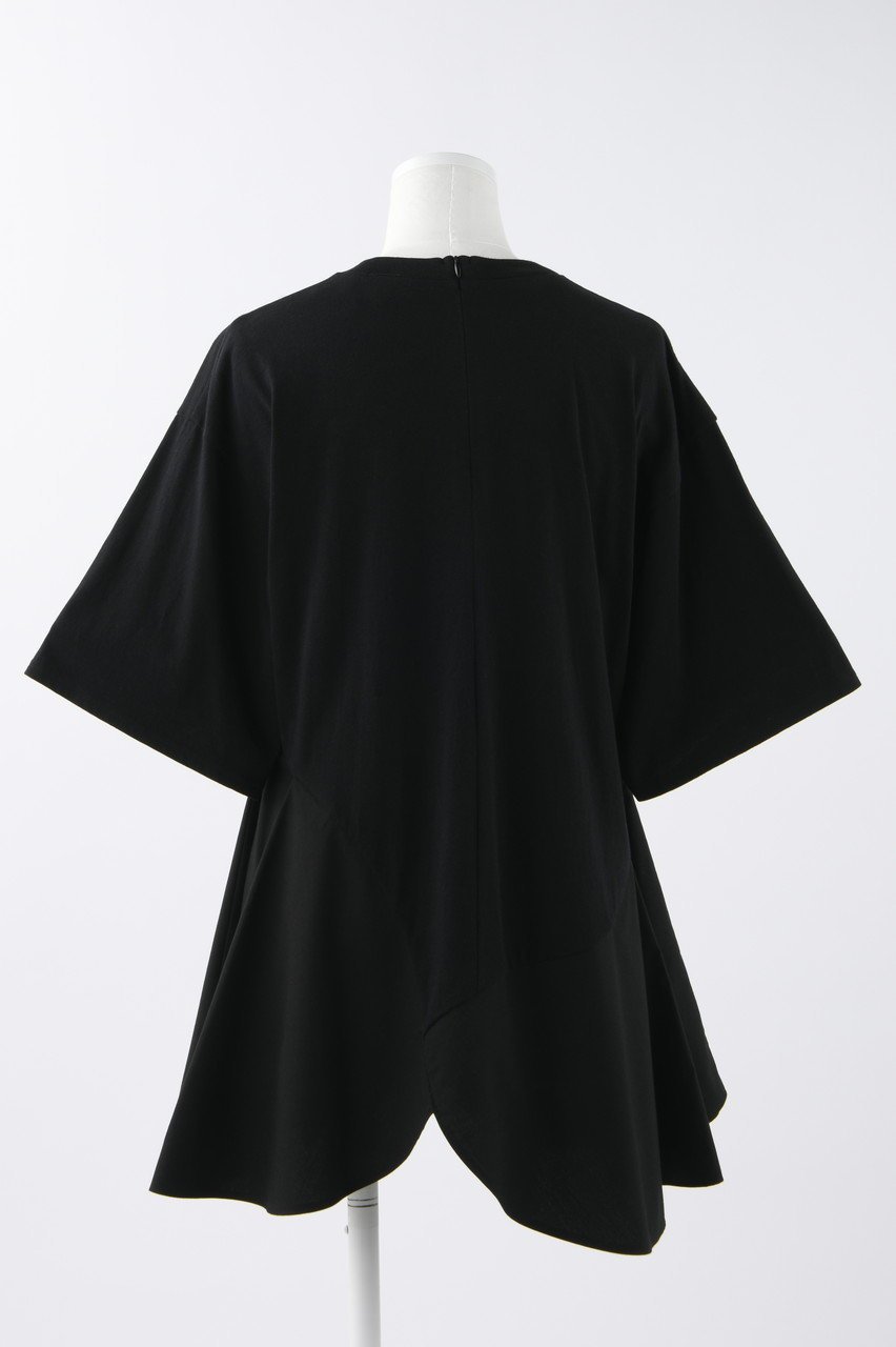 【エンフォルド/ENFOLD】のソフト天竺 Petal hem T/SH Tシャツ 人気、トレンドファッション・服の通販 founy(ファニー) 　ファッション　Fashion　レディースファッション　Fashion for Women　トップス・カットソー　Cut & Sew Tops　シャツ・ブラウス・オフィスカジュアル　Elegant Blouses & Button-Ups　ロングTシャツ・Tシャツ　Longline T-Shirts & Tees　カットソー・ベーシックTシャツ　Cut-and-Sewn Tops / Stretch Tees & Basics　カットソー　Cut and Sewn Top　ショート　Short, Short Length　スリーブ　Sleeve, Long Sleeve / Short Sleeve　ドッキング　Docking, Mixed Material　ヘムライン　Hemline, Bottom Cut　切替　Switching, Contrast Panel　other-3|ID: prp329100003971310 ipo3291000000036666465