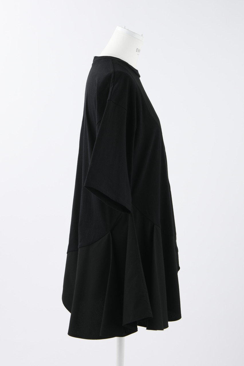 【エンフォルド/ENFOLD】のソフト天竺 Petal hem T/SH Tシャツ 人気、トレンドファッション・服の通販 founy(ファニー) 　ファッション　Fashion　レディースファッション　Fashion for Women　トップス・カットソー　Cut & Sew Tops　シャツ・ブラウス・オフィスカジュアル　Elegant Blouses & Button-Ups　ロングTシャツ・Tシャツ　Longline T-Shirts & Tees　カットソー・ベーシックTシャツ　Cut-and-Sewn Tops / Stretch Tees & Basics　カットソー　Cut and Sewn Top　ショート　Short, Short Length　スリーブ　Sleeve, Long Sleeve / Short Sleeve　ドッキング　Docking, Mixed Material　ヘムライン　Hemline, Bottom Cut　切替　Switching, Contrast Panel　other-4|ID: prp329100003971310 ipo3291000000036666466