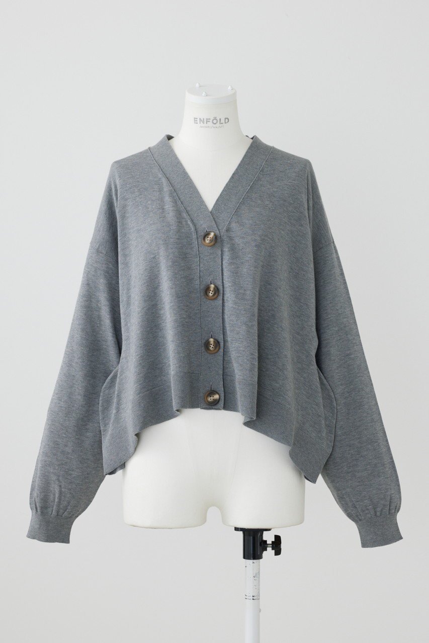 【エンフォルド/ENFOLD】のWave ドレープ C/D カーディガン インテリア・キッズ・メンズ・レディースファッション・服の通販 founy(ファニー) ファッション Fashion レディースファッション Fashion for Women トップス・カットソー Cut & Sew Tops ニット Knit Tops & Sweaters カーディガン・羽織り Layered Style Cardigans おすすめ Recommended / Our Picks インド Indian Textile カーディガン Cardigan, Knitwear ドレープ Drape, Draping Fabric ベーシック Basic, Essential 夏 Summer トップグレー|ID: prp329100003971312 ipo3291000000035962914