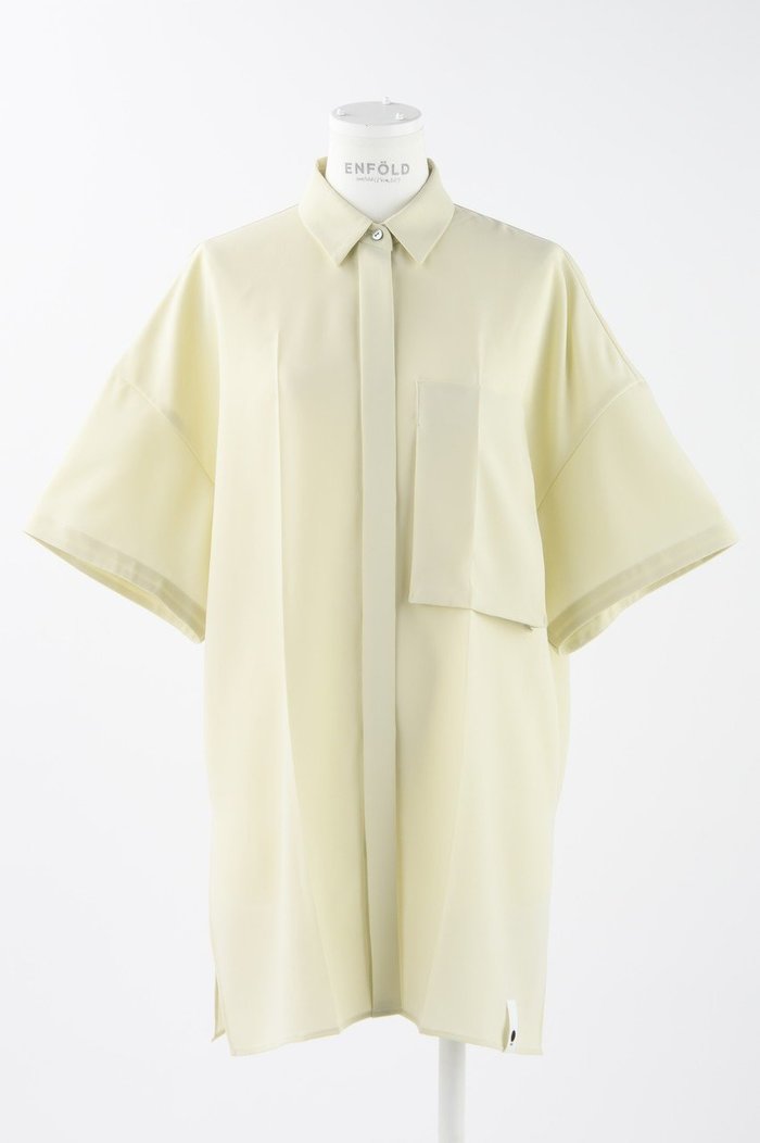 【エンフォルド/ENFOLD】のComfortable Twill センタープレス SH/シャツ インテリア・キッズ・メンズ・レディースファッション・服の通販 founy(ファニー) https://founy.com/ ファッション Fashion レディースファッション Fashion for Women トップス・カットソー Cut & Sew Tops シャツ・ブラウス・オフィスカジュアル Elegant Blouses & Button-Ups ショート Short, Short Length スリーブ Sleeve, Long Sleeve / Short Sleeve スーツ Suit, Formalwear センター Center, Center Line 人気 Popular, Best Seller ポケット Pocket, Pocket Detail 半袖 Short Sleeve, Half Sleeve ルーズ Loose, Oversized 夏 Summer エレガント 上品 Elegant |ID: prp329100003971319 ipo3291000000032910155