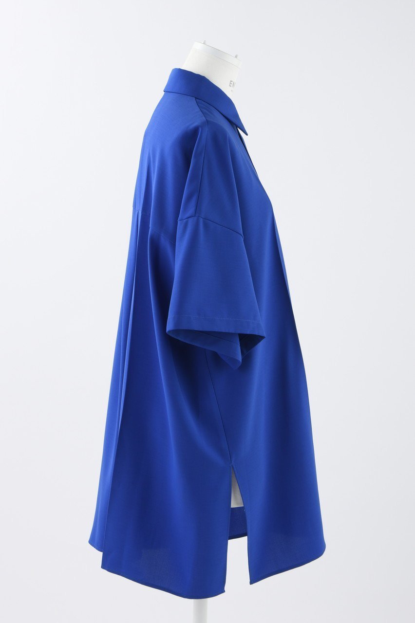 【エンフォルド/ENFOLD】のComfortable Twill センタープレス SH/シャツ 人気、トレンドファッション・服の通販 founy(ファニー) 　ファッション　Fashion　レディースファッション　Fashion for Women　トップス・カットソー　Cut & Sew Tops　シャツ・ブラウス・オフィスカジュアル　Elegant Blouses & Button-Ups　ショート　Short, Short Length　スリーブ　Sleeve, Long Sleeve / Short Sleeve　スーツ　Suit, Formalwear　センター　Center, Center Line　人気　Popular, Best Seller　ポケット　Pocket, Pocket Detail　半袖　Short Sleeve, Half Sleeve　ルーズ　Loose, Oversized　夏　Summer　エレガント 上品　Elegant　other-4|ID: prp329100003971319 ipo3291000000032910167