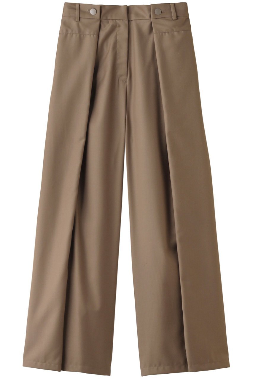 【リムアーク/RIM.ARK】のVolume waist mens like PT/パンツ インテリア・キッズ・メンズ・レディースファッション・服の通販 founy(ファニー) 　ファッション　Fashion　レディースファッション　WOMEN　パンツ　Pants　ワイド　Wide　防寒　Cold Protection　ライトブラウン|ID: prp329100003971321 ipo3291000000032376971