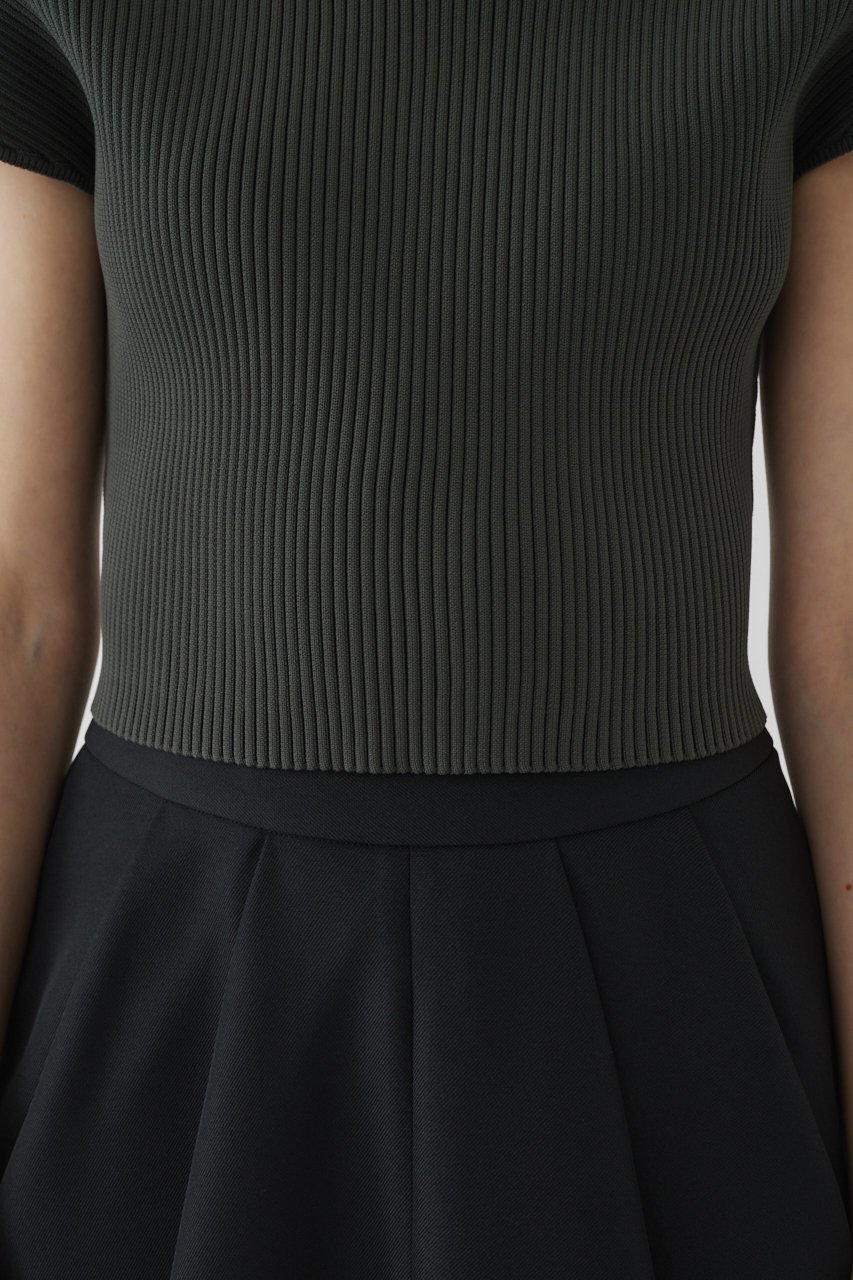 【リムアーク/RIM.ARK】のHalf sleeve compact knit/ニット 人気、トレンドファッション・服の通販 founy(ファニー) 　ファッション　Fashion　レディースファッション　Fashion for Women　トップス・カットソー　Cut & Sew Tops　ニット　Knit Tops & Sweaters　カジュアルプルオーバー・ニットトップス　Pullovers & Knit Tops / Casual Pullovers　コンパクト　Compact, Small Size　サマー　Summer, Summer Style　リブニット　Rib Knit, Ribbed Knit　軽量　Lightweight, Ultra Light　other-6|ID: prp329100003971325 ipo3291000000036062625