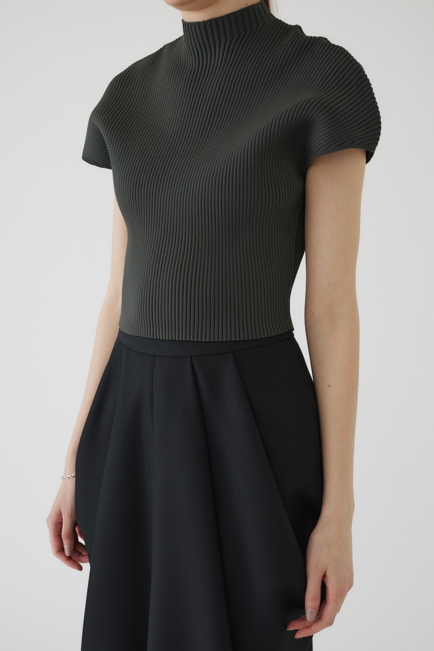 【リムアーク/RIM.ARK】のHalf sleeve compact knit/ニット 人気、トレンドファッション・服の通販 founy(ファニー) 　ファッション　Fashion　レディースファッション　Fashion for Women　トップス・カットソー　Cut & Sew Tops　ニット　Knit Tops & Sweaters　カジュアルプルオーバー・ニットトップス　Pullovers & Knit Tops / Casual Pullovers　コンパクト　Compact, Small Size　サマー　Summer, Summer Style　リブニット　Rib Knit, Ribbed Knit　軽量　Lightweight, Ultra Light　other-7|ID: prp329100003971325 ipo3291000000036062626