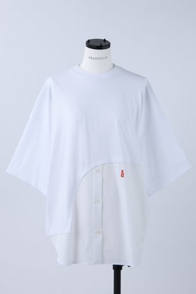 【ナゴンスタンス/nagonstans】のMix Fabric Combi T/SH Tシャツ 人気、トレンドファッション・服の通販 founy(ファニー) ファッション Fashion レディースファッション Fashion for Women トップス・カットソー Cut & Sew Tops シャツ・ブラウス・オフィスカジュアル Elegant Blouses & Button-Ups ロングTシャツ・Tシャツ Longline T-Shirts & Tees カットソー・ベーシックTシャツ Cut-and-Sewn Tops / Stretch Tees & Basics ショート Short, Short Length スリーブ Sleeve, Long Sleeve / Short Sleeve セットアップ Set-Up, Coordinated Outfit ドッキング Docking, Mixed Material ミックス Mix, Mixed Style |ID:prp329100003971330