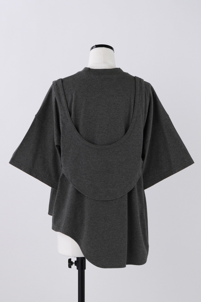 【ナゴンスタンス/nagonstans】のソフト天竺 curve hem Layered T/SH Tシャツ 人気、トレンドファッション・服の通販 founy(ファニー) 　ファッション　Fashion　レディースファッション　WOMEN　トップス・カットソー　Tops/Tshirt　シャツ/ブラウス　Shirts/Blouses　ロング / Tシャツ　T-Shirts　カットソー　Cut and Sewn　ショート　Short　スリーブ　Sleeve　other-3|ID: prp329100003971332 ipo3291000000031455015