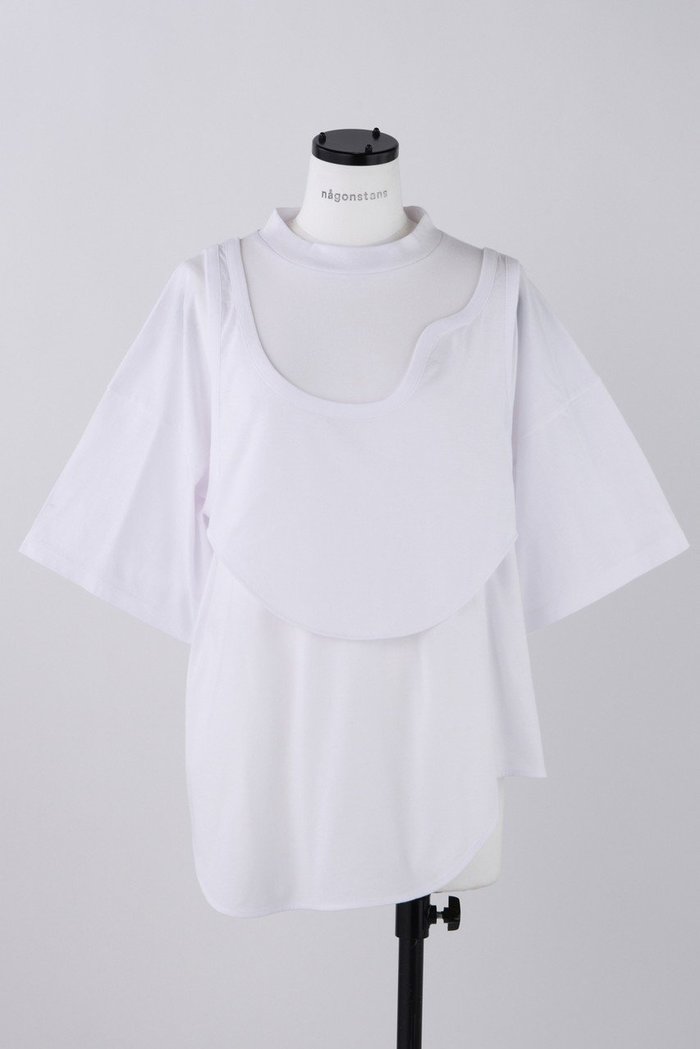 【ナゴンスタンス/nagonstans】のソフト天竺 curve hem Layered T/SH Tシャツ インテリア・キッズ・メンズ・レディースファッション・服の通販 founy(ファニー) https://founy.com/ ファッション Fashion レディースファッション Fashion for Women トップス・カットソー Cut & Sew Tops シャツ・ブラウス・オフィスカジュアル Elegant Blouses & Button-Ups ロングTシャツ・Tシャツ Longline T-Shirts & Tees カットソー・ベーシックTシャツ Cut-and-Sewn Tops / Stretch Tees & Basics ショート Short, Short Length スリーブ Sleeve, Long Sleeve / Short Sleeve |ID: prp329100003971332 ipo3291000000035892551