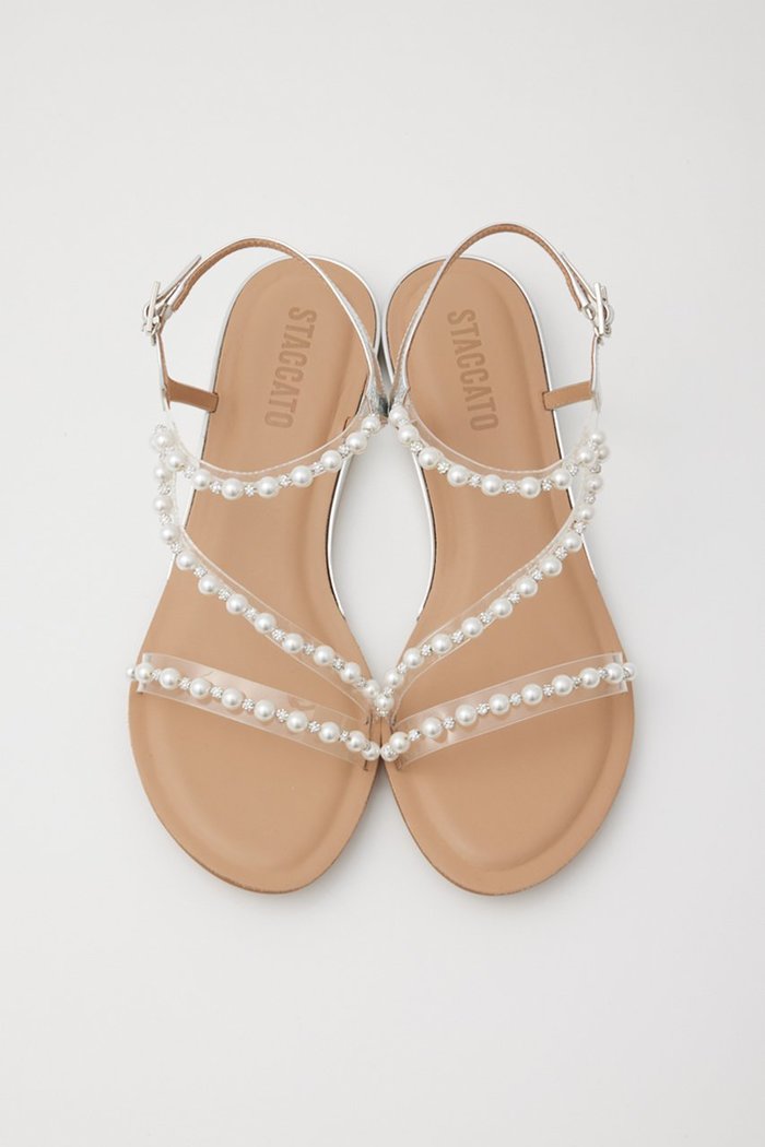【スタッカート/STACCATO】のパールラインフラットサンダル インテリア・キッズ・メンズ・レディースファッション・服の通販 founy(ファニー) https://founy.com/ ファッション Fashion レディースファッション Fashion for Women アクセサリー Fashion Accessories エレガント 上品 Elegant クッション Cushion, Throw Pillow サンダル Sandals, Summer Shoes ストーン Stone, Gem-Like パール Pearl, Pearl Accent フラット Flat, Flat Shoes |ID: prp329100003971346 ipo3291000000034940776