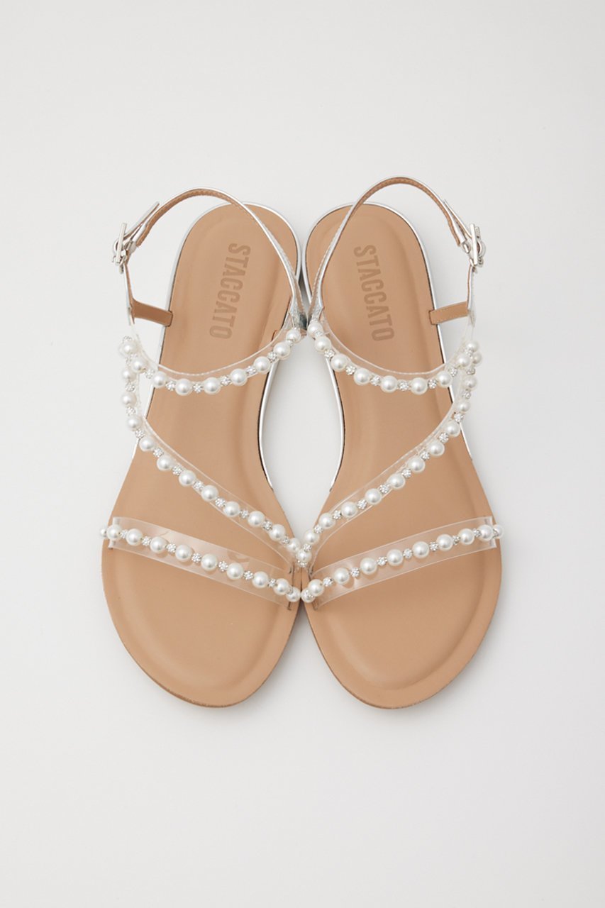 【スタッカート/STACCATO】のパールラインフラットサンダル 人気、トレンドファッション・服の通販 founy(ファニー) 　ファッション　Fashion　レディースファッション　Fashion for Women　アクセサリー　Fashion Accessories　エレガント 上品　Elegant　クッション　Cushion, Throw Pillow　サンダル　Sandals, Summer Shoes　ストーン　Stone, Gem-Like　パール　Pearl, Pearl Accent　フラット　Flat, Flat Shoes　 other-1|ID: prp329100003971346 ipo3291000000035718084