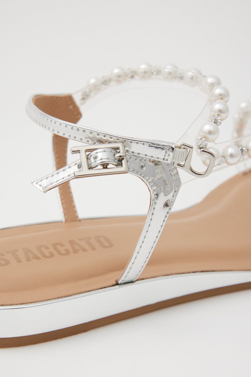 【スタッカート/STACCATO】のパールラインフラットサンダル 人気、トレンドファッション・服の通販 founy(ファニー) 　ファッション　Fashion　レディースファッション　Fashion for Women　アクセサリー　Fashion Accessories　エレガント 上品　Elegant　クッション　Cushion, Throw Pillow　サンダル　Sandals, Summer Shoes　ストーン　Stone, Gem-Like　パール　Pearl, Pearl Accent　フラット　Flat, Flat Shoes　other-8|ID: prp329100003971346 ipo3291000000035718097