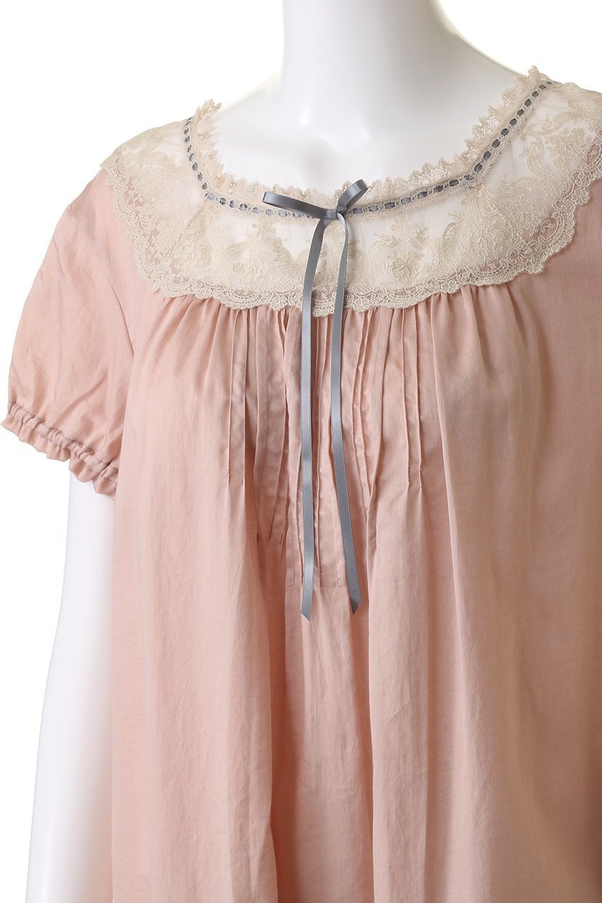 【イクコ/IKUKO】のビンテージワッシャーサテンネグリジェ 人気、トレンドファッション・服の通販 founy(ファニー) 　ファッション　Fashion　レディースファッション　Fashion for Women　アンティーク　Antique-Inspired　サテン　Satin, Glossy Fabric　デコルテ　Décolleté, Neckline　ドレス　Dress, One-Piece　パジャマ　Pajamas, Sleepwear　リボン　Ribbon, Bow　レース　Lace, Lace Fabric　エレガント 上品　Elegant　other-5|ID: prp329100003971348 ipo3291000000032842327