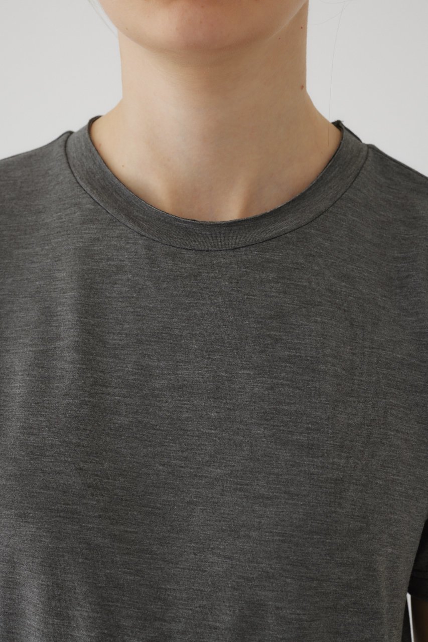 【リムアーク/RIM.ARK】のSmooth texture T-SH/Tシャツ 人気、トレンドファッション・服の通販 founy(ファニー) 　ファッション　Fashion　レディースファッション　Fashion for Women　トップス・カットソー　Cut & Sew Tops　シャツ・ブラウス・オフィスカジュアル　Elegant Blouses & Button-Ups　ロングTシャツ・Tシャツ　Longline T-Shirts & Tees　カットソー・ベーシックTシャツ　Cut-and-Sewn Tops / Stretch Tees & Basics　おすすめ　Recommended / Our Picks　コンパクト　Compact, Small Size　ショート　Short, Short Length　スリーブ　Sleeve, Long Sleeve / Short Sleeve　テクスチャー　Texture, Textured Fabric　フィット　Fit, Slim Fit　夏　Summer　other-8|ID: prp329100003971350 ipo3291000000035698796