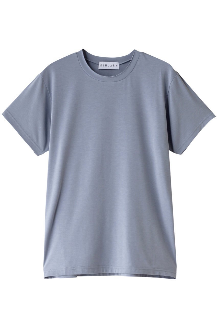 【リムアーク/RIM.ARK】のSmooth texture T-SH/Tシャツ インテリア・キッズ・メンズ・レディースファッション・服の通販 founy(ファウニー) 　ファッション　Fashion　レディースファッション　Fashion for Women　トップス・カットソー　Cut & Sew Tops　シャツ・ブラウス・オフィスカジュアル　Elegant Blouses & Button-Ups　ロングTシャツ・Tシャツ　Longline T-Shirts & Tees　カットソー・ベーシックTシャツ　Cut-and-Sewn Tops / Stretch Tees & Basics　おすすめ　Recommended / Our Picks　コンパクト　Compact, Small Size　ショート　Short, Short Length　スリーブ　Sleeve, Long Sleeve / Short Sleeve　テクスチャー　Texture, Textured Fabric　フィット　Fit, Slim Fit　夏　Summer　ライトブルー|ID: prp329100003971350 ipo3291000000037004950