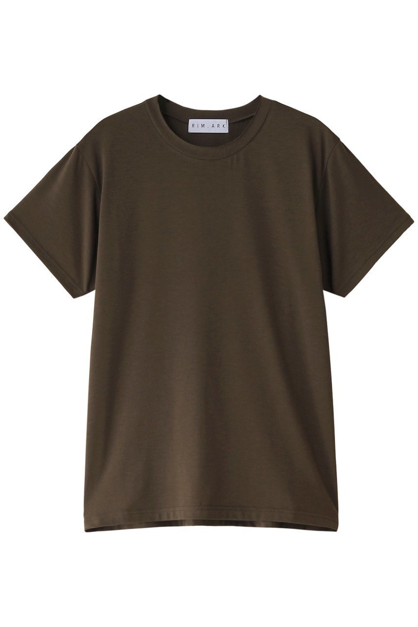 【リムアーク/RIM.ARK】のSmooth texture T-SH/Tシャツ インテリア・キッズ・メンズ・レディースファッション・服の通販 founy(ファウニー) 　ファッション　Fashion　レディースファッション　Fashion for Women　トップス・カットソー　Cut & Sew Tops　シャツ・ブラウス・オフィスカジュアル　Elegant Blouses & Button-Ups　ロングTシャツ・Tシャツ　Longline T-Shirts & Tees　カットソー・ベーシックTシャツ　Cut-and-Sewn Tops / Stretch Tees & Basics　おすすめ　Recommended / Our Picks　コンパクト　Compact, Small Size　ショート　Short, Short Length　スリーブ　Sleeve, Long Sleeve / Short Sleeve　テクスチャー　Texture, Textured Fabric　フィット　Fit, Slim Fit　夏　Summer　カーキ|ID: prp329100003971350 ipo3291000000037004952