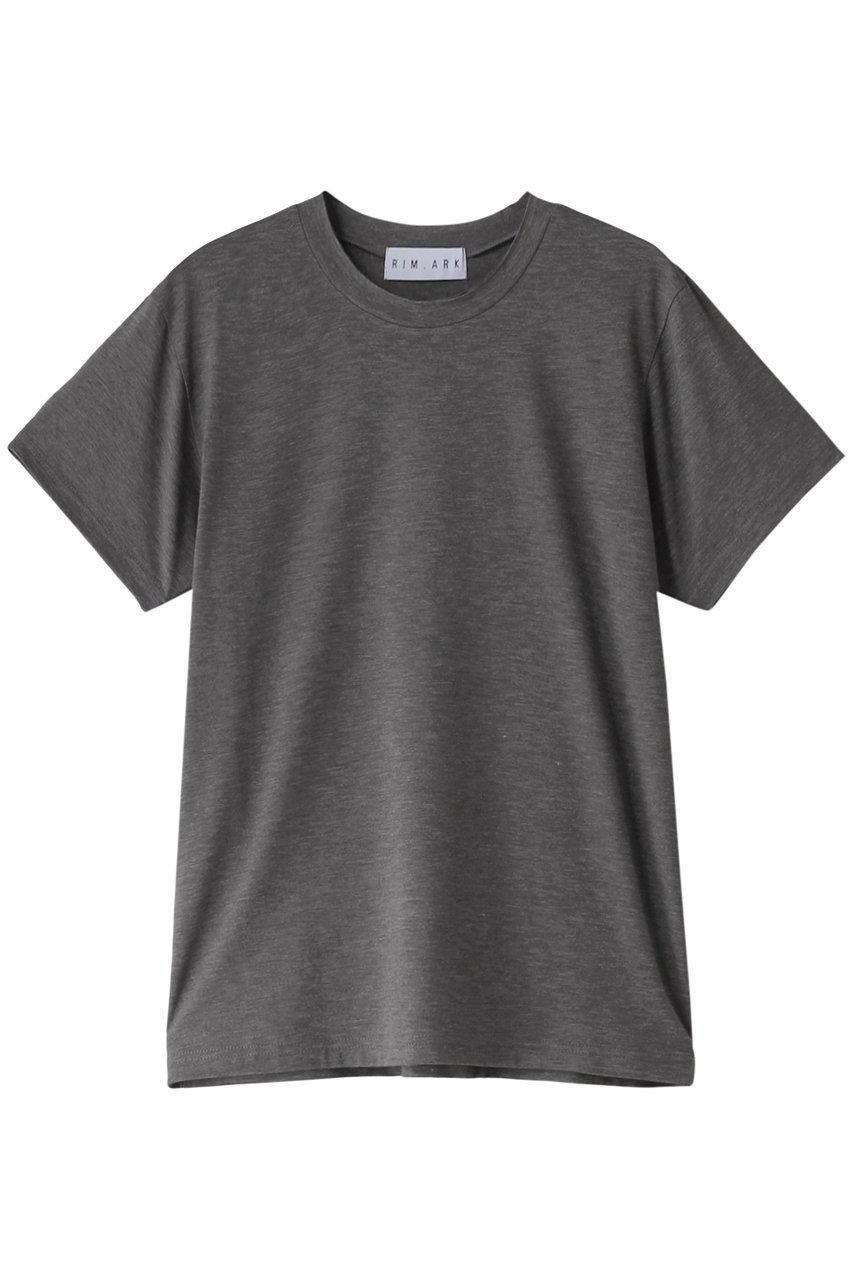 【リムアーク/RIM.ARK】のSmooth texture T-SH/Tシャツ インテリア・キッズ・メンズ・レディースファッション・服の通販 founy(ファウニー) 　ファッション　Fashion　レディースファッション　Fashion for Women　トップス・カットソー　Cut & Sew Tops　シャツ・ブラウス・オフィスカジュアル　Elegant Blouses & Button-Ups　ロングTシャツ・Tシャツ　Longline T-Shirts & Tees　カットソー・ベーシックTシャツ　Cut-and-Sewn Tops / Stretch Tees & Basics　おすすめ　Recommended / Our Picks　コンパクト　Compact, Small Size　ショート　Short, Short Length　スリーブ　Sleeve, Long Sleeve / Short Sleeve　テクスチャー　Texture, Textured Fabric　フィット　Fit, Slim Fit　夏　Summer　グレー|ID: prp329100003971350 ipo3291000000037004954