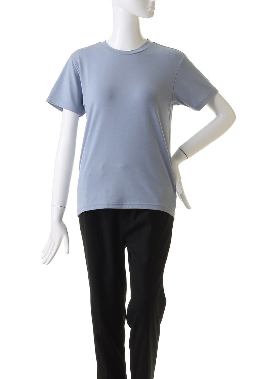【リムアーク/RIM.ARK】のSmooth texture T-SH/Tシャツ 大人の最旬トレンドファッション＆コーディネート founy(ファウニー) 　ファッション　Fashion　レディースファッション　Fashion for Women　トップス・カットソー　Cut & Sew Tops　シャツ・ブラウス・オフィスカジュアル　Elegant Blouses & Button-Ups　ロングTシャツ・Tシャツ　Longline T-Shirts & Tees　カットソー・ベーシックTシャツ　Cut-and-Sewn Tops / Stretch Tees & Basics　おすすめ　Recommended / Our Picks　コンパクト　Compact, Small Size　ショート　Short, Short Length　スリーブ　Sleeve, Long Sleeve / Short Sleeve　テクスチャー　Texture, Textured Fabric　フィット　Fit, Slim Fit　夏　Summer　other-2|ID: prp329100003971350 ipo3291000000037004956