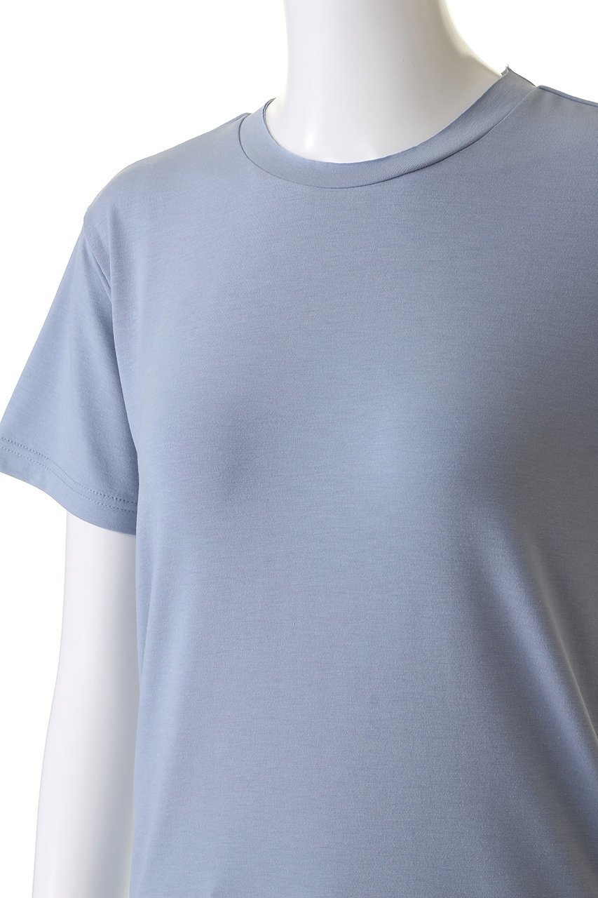 【リムアーク/RIM.ARK】のSmooth texture T-SH/Tシャツ 大人の最旬トレンドファッション＆コーディネート founy(ファウニー) 　ファッション　Fashion　レディースファッション　Fashion for Women　トップス・カットソー　Cut & Sew Tops　シャツ・ブラウス・オフィスカジュアル　Elegant Blouses & Button-Ups　ロングTシャツ・Tシャツ　Longline T-Shirts & Tees　カットソー・ベーシックTシャツ　Cut-and-Sewn Tops / Stretch Tees & Basics　おすすめ　Recommended / Our Picks　コンパクト　Compact, Small Size　ショート　Short, Short Length　スリーブ　Sleeve, Long Sleeve / Short Sleeve　テクスチャー　Texture, Textured Fabric　フィット　Fit, Slim Fit　夏　Summer　other-5|ID: prp329100003971350 ipo3291000000037004961