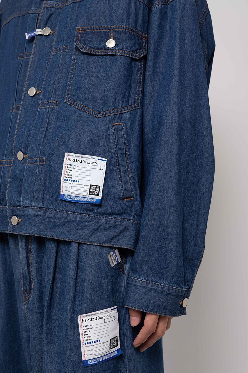 【メゾン ミハラヤスヒロ/Maison MIHARA YASUHIRO / MEN】の【MEN】【in-stru(men-tal).】コットンテンセル デニム ジャケット 人気、トレンドファッション・服の通販 founy(ファニー) 　ファッション　Fashion　メンズファッション　Fashion for Men　ジャケット　Jacket, Outerwear　スタイリッシュ　Stylish, Fashionable　スリーブ　Sleeve, Long Sleeve / Short Sleeve　デニム　Denim, Jeans Material　ロング　Long, Long-Length　other-7|ID: prp329100003971361 ipo3291000000035655062