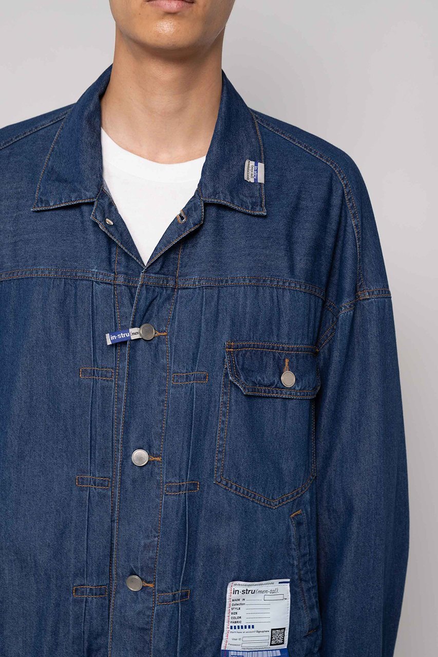 【メゾン ミハラヤスヒロ/Maison MIHARA YASUHIRO / MEN】の【MEN】【in-stru(men-tal).】コットンテンセル デニム ジャケット 人気、トレンドファッション・服の通販 founy(ファニー) 　ファッション　Fashion　メンズファッション　Fashion for Men　ジャケット　Jacket, Outerwear　スタイリッシュ　Stylish, Fashionable　スリーブ　Sleeve, Long Sleeve / Short Sleeve　デニム　Denim, Jeans Material　ロング　Long, Long-Length　other-8|ID: prp329100003971361 ipo3291000000035655064