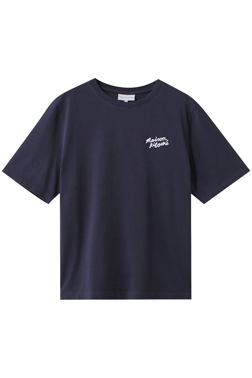 【メゾン キツネ/MAISON KITSUNE】のMAISON KITSUNE HANDWRITING COMFORT Tシャツ インテリア・キッズ・メンズ・レディースファッション・服の通販 founy(ファニー) 　ファッション　Fashion　レディースファッション　Fashion for Women　トップス・カットソー　Cut & Sew Tops　シャツ・ブラウス・オフィスカジュアル　Elegant Blouses & Button-Ups　ロングTシャツ・Tシャツ　Longline T-Shirts & Tees　カットソー・ベーシックTシャツ　Cut-and-Sewn Tops / Stretch Tees & Basics　おすすめ　Recommended / Our Picks　ショート　Short, Short Length　スリーブ　Sleeve, Long Sleeve / Short Sleeve　フェミニン　Feminine, Girly　リラックス　Relax, Relaxed Fit　ワイド　Wide, Wide Fit　インクブルー|ID: prp329100003971369 ipo3291000000032935964