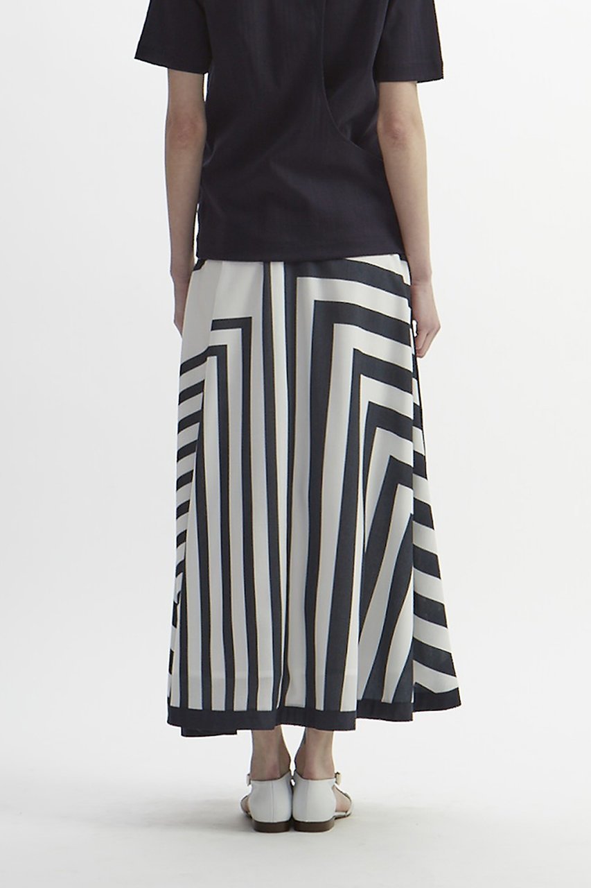 【プレインピープル/PLAIN PEOPLE】のストライプパネルプリントスカート 人気、トレンドファッション・服の通販 founy(ファニー) 　ファッション　Fashion　レディースファッション　Fashion for Women　スカート　Skirts　ロングスカート　Long Skirts / Maxi & Midi Skirts　ストライプ　Stripe, Striped Pattern　プリント　Print, Printed Pattern　ロング　Long, Long-Length　無地　Plain, Solid Color　other-3|ID: prp329100003971373 ipo3291000000035042629