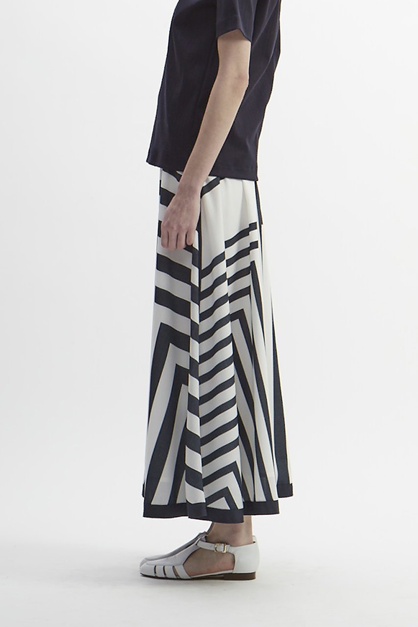 【プレインピープル/PLAIN PEOPLE】のストライプパネルプリントスカート 人気、トレンドファッション・服の通販 founy(ファニー) 　ファッション　Fashion　レディースファッション　Fashion for Women　スカート　Skirts　ロングスカート　Long Skirts / Maxi & Midi Skirts　ストライプ　Stripe, Striped Pattern　プリント　Print, Printed Pattern　ロング　Long, Long-Length　無地　Plain, Solid Color　other-2|ID: prp329100003971373 ipo3291000000035976924