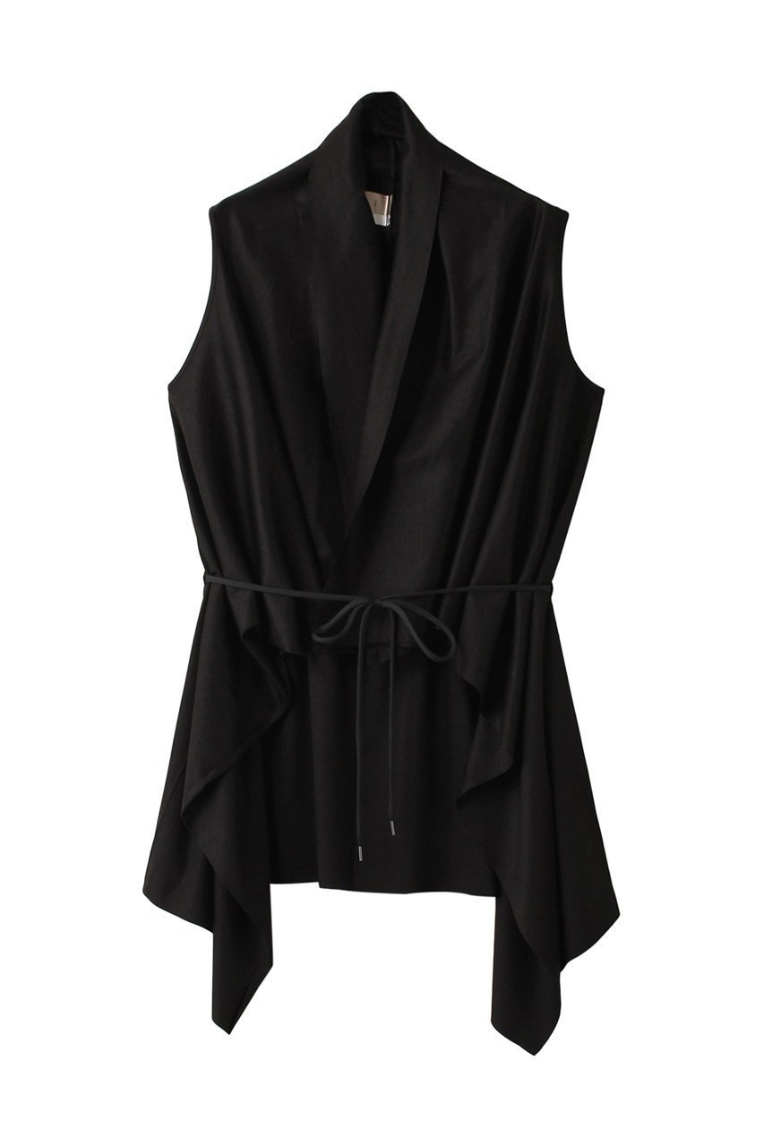 【プレインピープル/PLAIN PEOPLE】のアリオリティスムースジレ インテリア・キッズ・メンズ・レディースファッション・服の通販 founy(ファニー) 　ファッション　Fashion　レディースファッション　Fashion for Women　アウター　Coat / Outerwear Collection　レディースジャケット・軽アウター　Jackets　ギャザー　Gathered, Ruffled　ショール　Shawl, Wrap　ジャケット　Jacket, Outerwear　ドレープ　Drape, Draping Fabric　ベスト　Vest, Waistcoat　エレガント 上品　Elegant　ブラック|ID: prp329100003971405 ipo3291000000035042123