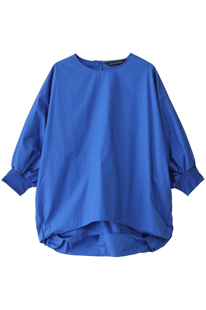 【ミズイロ インド/mizuiro ind】のboat neck cocoon P/O プルオーバー インテリア・キッズ・メンズ・レディースファッション・服の通販 founy(ファニー) 　ファッション　Fashion　レディースファッション　Fashion for Women　トップス・カットソー　Cut & Sew Tops　シャツ・ブラウス・オフィスカジュアル　Elegant Blouses & Button-Ups　カジュアルプルオーバー・ニットトップス　Pullovers & Knit Tops / Casual Pullovers　ショート　Short, Short Length　シンプル　Simple, Minimal　スリーブ　Sleeve, Long Sleeve / Short Sleeve　デニム　Denim, Jeans Material　バランス　Balance, Style Balance　フォルム　Silhouette, Form　リラックス　Relax, Relaxed Fit　切替　Switching, Contrast Panel　blue|ID: prp329100003971409 ipo3291000000032807038