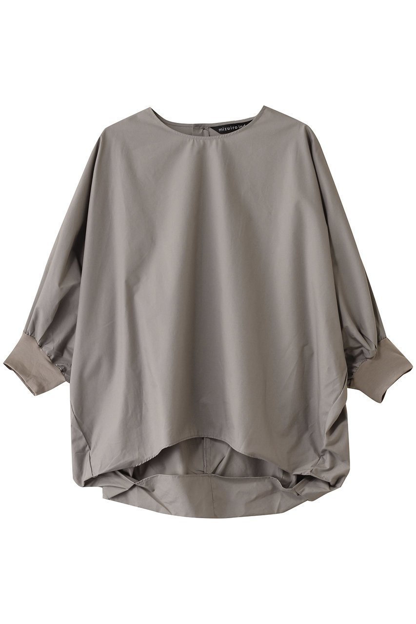 【ミズイロ インド/mizuiro ind】のboat neck cocoon P/O プルオーバー インテリア・キッズ・メンズ・レディースファッション・服の通販 founy(ファニー) 　ファッション　Fashion　レディースファッション　Fashion for Women　トップス・カットソー　Cut & Sew Tops　シャツ・ブラウス・オフィスカジュアル　Elegant Blouses & Button-Ups　カジュアルプルオーバー・ニットトップス　Pullovers & Knit Tops / Casual Pullovers　ショート　Short, Short Length　シンプル　Simple, Minimal　スリーブ　Sleeve, Long Sleeve / Short Sleeve　デニム　Denim, Jeans Material　バランス　Balance, Style Balance　フォルム　Silhouette, Form　リラックス　Relax, Relaxed Fit　切替　Switching, Contrast Panel　gray|ID: prp329100003971409 ipo3291000000032807040
