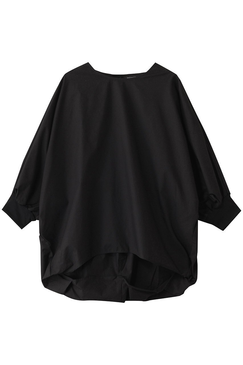 【ミズイロ インド/mizuiro ind】のboat neck cocoon P/O プルオーバー インテリア・キッズ・メンズ・レディースファッション・服の通販 founy(ファニー) 　ファッション　Fashion　レディースファッション　Fashion for Women　トップス・カットソー　Cut & Sew Tops　シャツ・ブラウス・オフィスカジュアル　Elegant Blouses & Button-Ups　カジュアルプルオーバー・ニットトップス　Pullovers & Knit Tops / Casual Pullovers　ショート　Short, Short Length　シンプル　Simple, Minimal　スリーブ　Sleeve, Long Sleeve / Short Sleeve　デニム　Denim, Jeans Material　バランス　Balance, Style Balance　フォルム　Silhouette, Form　リラックス　Relax, Relaxed Fit　切替　Switching, Contrast Panel　black|ID: prp329100003971409 ipo3291000000032807041