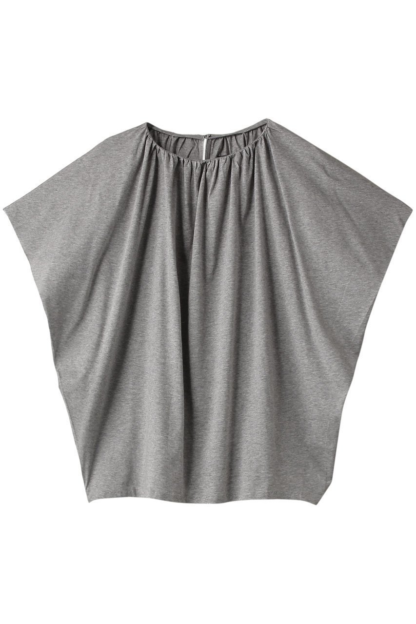【ミズイロ インド/mizuiro ind】のneck gathered P/O プルオーバー インテリア・キッズ・メンズ・レディースファッション・服の通販 founy(ファニー) 　ファッション　Fashion　レディースファッション　Fashion for Women　トップス・カットソー　Cut & Sew Tops　シャツ・ブラウス・オフィスカジュアル　Elegant Blouses & Button-Ups　カジュアルプルオーバー・ニットトップス　Pullovers & Knit Tops / Casual Pullovers　ギャザー　Gathered, Ruffled　ショート　Short, Short Length　スリーブ　Sleeve, Long Sleeve / Short Sleeve　定番　Standard, Basic Item　gray|ID: prp329100003971414 ipo3291000000032909876