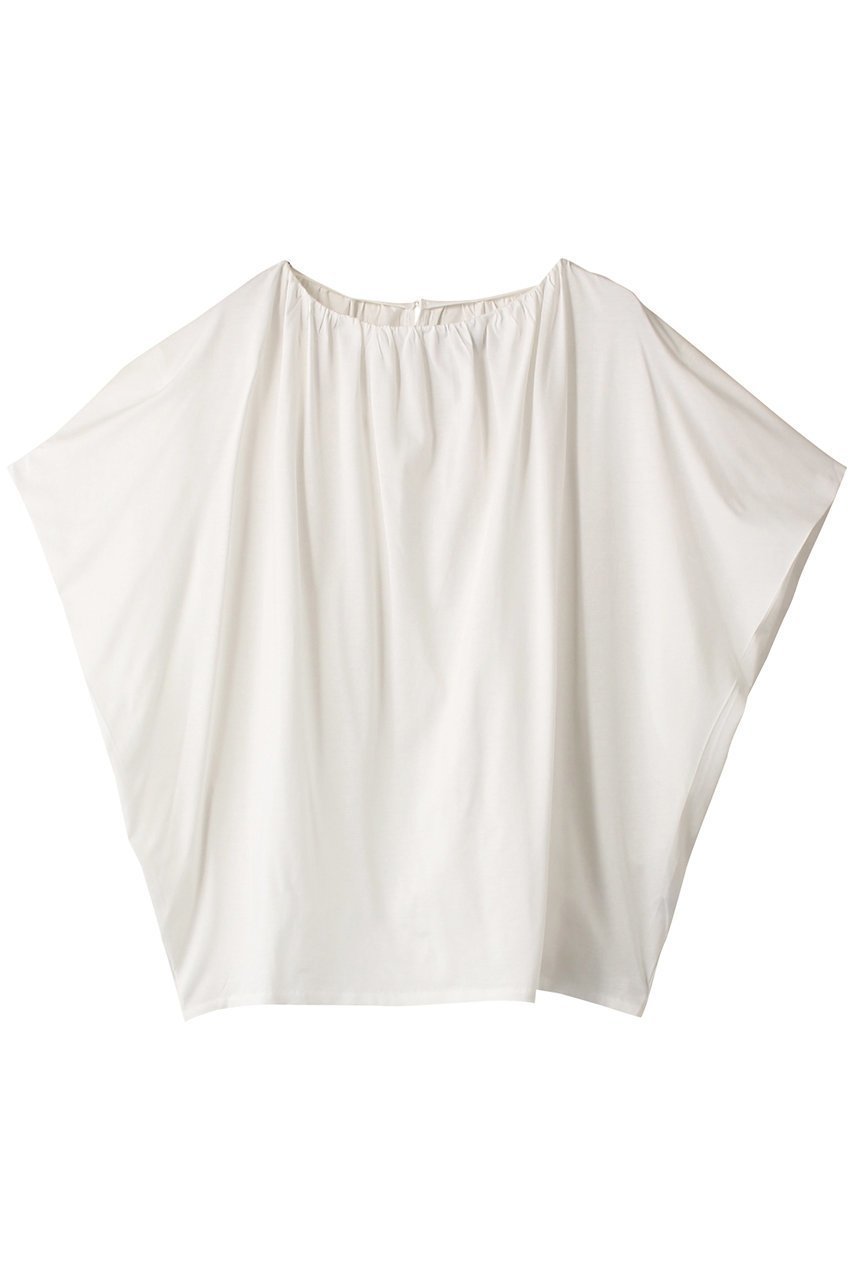 【ミズイロ インド/mizuiro ind】のneck gathered P/O プルオーバー インテリア・キッズ・メンズ・レディースファッション・服の通販 founy(ファニー) 　ファッション　Fashion　レディースファッション　Fashion for Women　トップス・カットソー　Cut & Sew Tops　シャツ・ブラウス・オフィスカジュアル　Elegant Blouses & Button-Ups　カジュアルプルオーバー・ニットトップス　Pullovers & Knit Tops / Casual Pullovers　ギャザー　Gathered, Ruffled　ショート　Short, Short Length　スリーブ　Sleeve, Long Sleeve / Short Sleeve　定番　Standard, Basic Item　off white|ID: prp329100003971414 ipo3291000000032909880